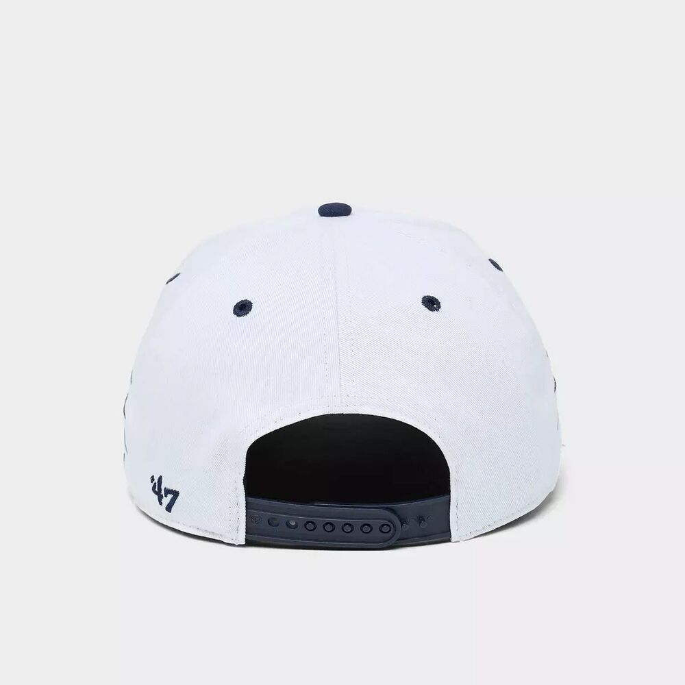 '47 Brand New York Yankees MLB Diamond Hitch Adjustable Snapback Hat White/Navy - Picture 4 of 4